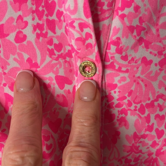 Lilly Pulitzer Jorge Romper in Print Pink Shandy Invest A Gator, Medium. - Picture 8 of 16